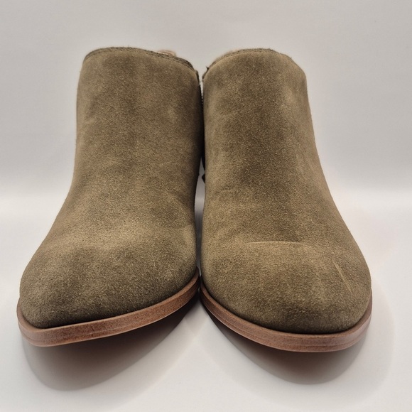 Suede Ankle Boots - Olive - Picture 2 of 6